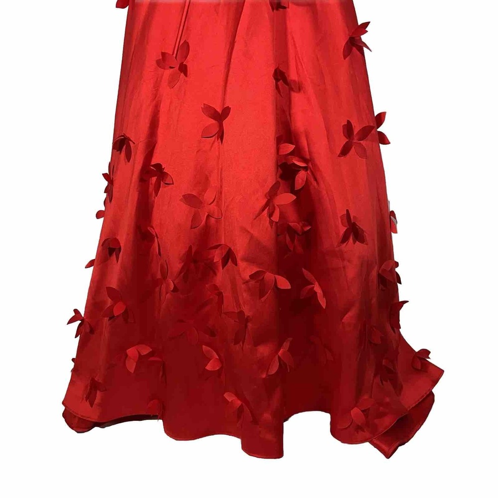 B. Smart Gown Red Women's Dress Butterflies Strap Back Corset Maxi Size 1 NWT - Picture 2 of 10